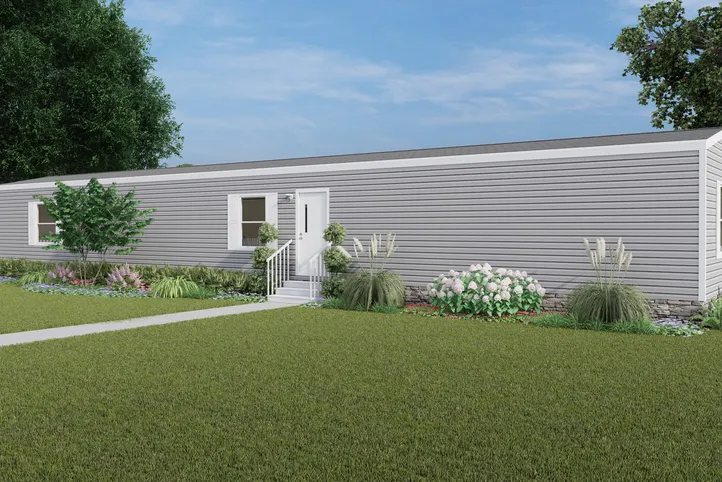 The GLORY Exterior. This Manufactured Mobile Home features 3 bedrooms and 2 baths.