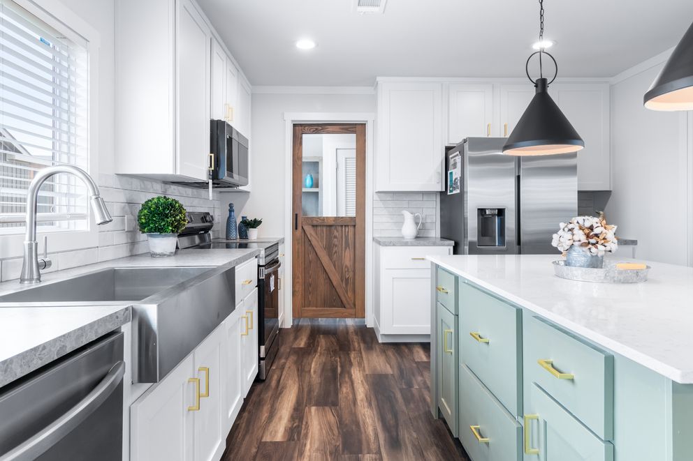 The LIZZIE Exterior. This Manufactured Mobile Home features 3 bedrooms and 2 baths.