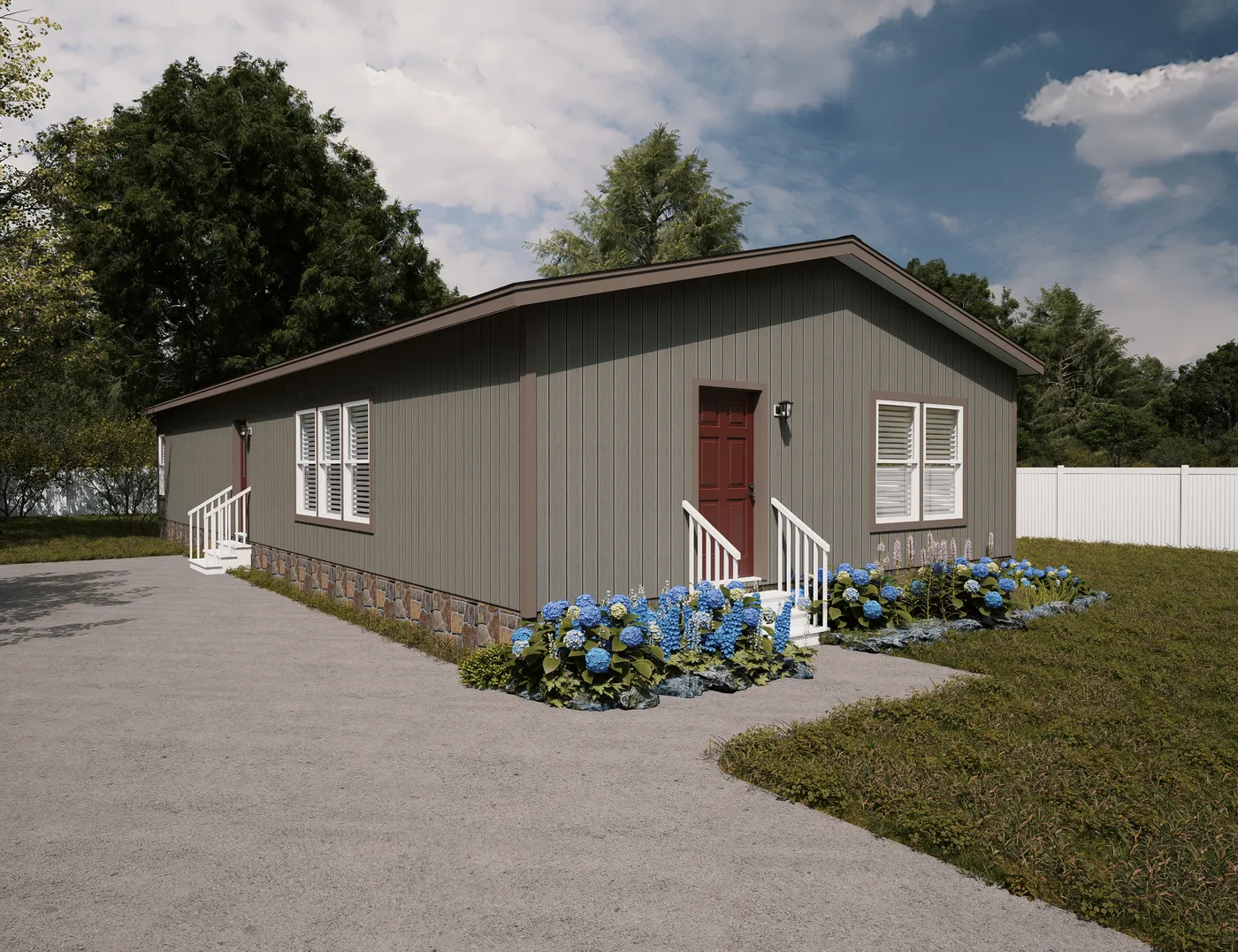 The PREFERRED PLUS CP601F  CLAYTON Exterior. This Manufactured Mobile Home features 3 bedrooms and 2 baths.