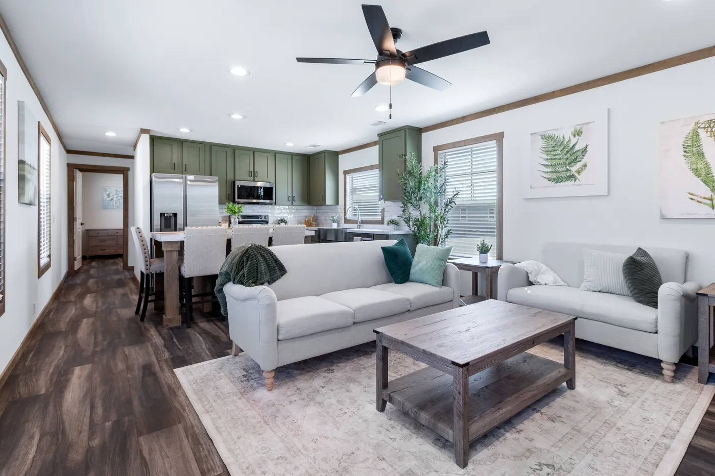 The LEVI Exterior. This Manufactured Mobile Home features 2 bedrooms and 2 baths.