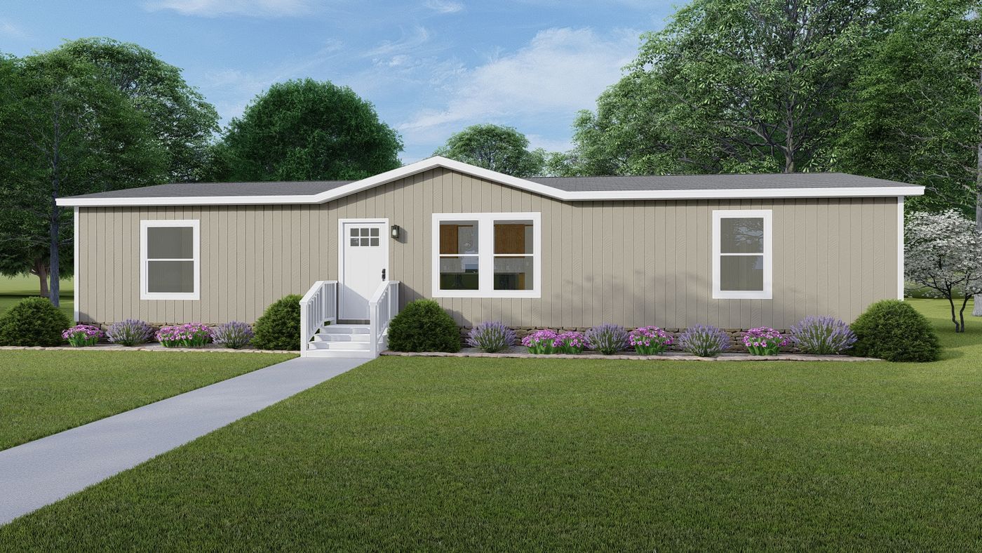 The RIO Exterior. This Manufactured Mobile Home features 3 bedrooms and 2 baths.