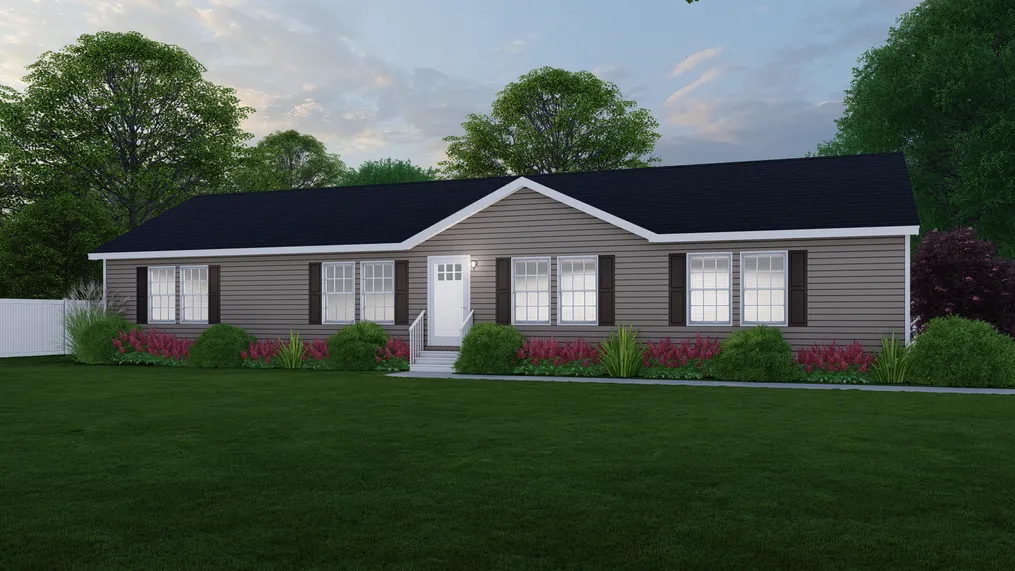 The HERITAGE 3101 MOD Exterior. This Modular Home features 3 bedrooms and 2 baths.