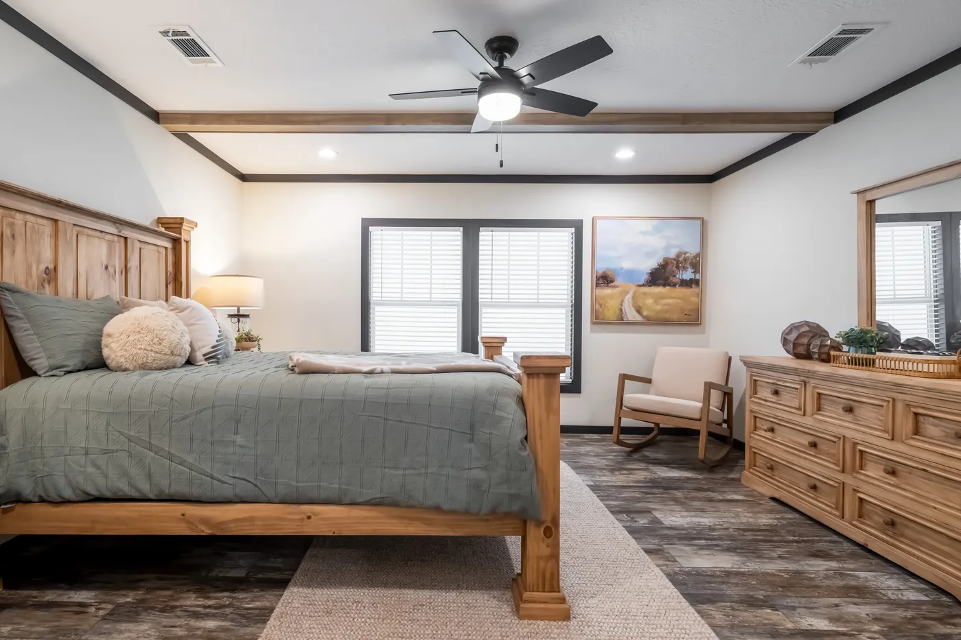The BOUJEE LUX Exterior. This Manufactured Mobile Home features 4 bedrooms and 3 baths.