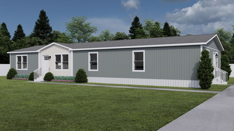 The HEY JUDE Exterior. This Manufactured Mobile Home features 4 bedrooms and 2 baths.