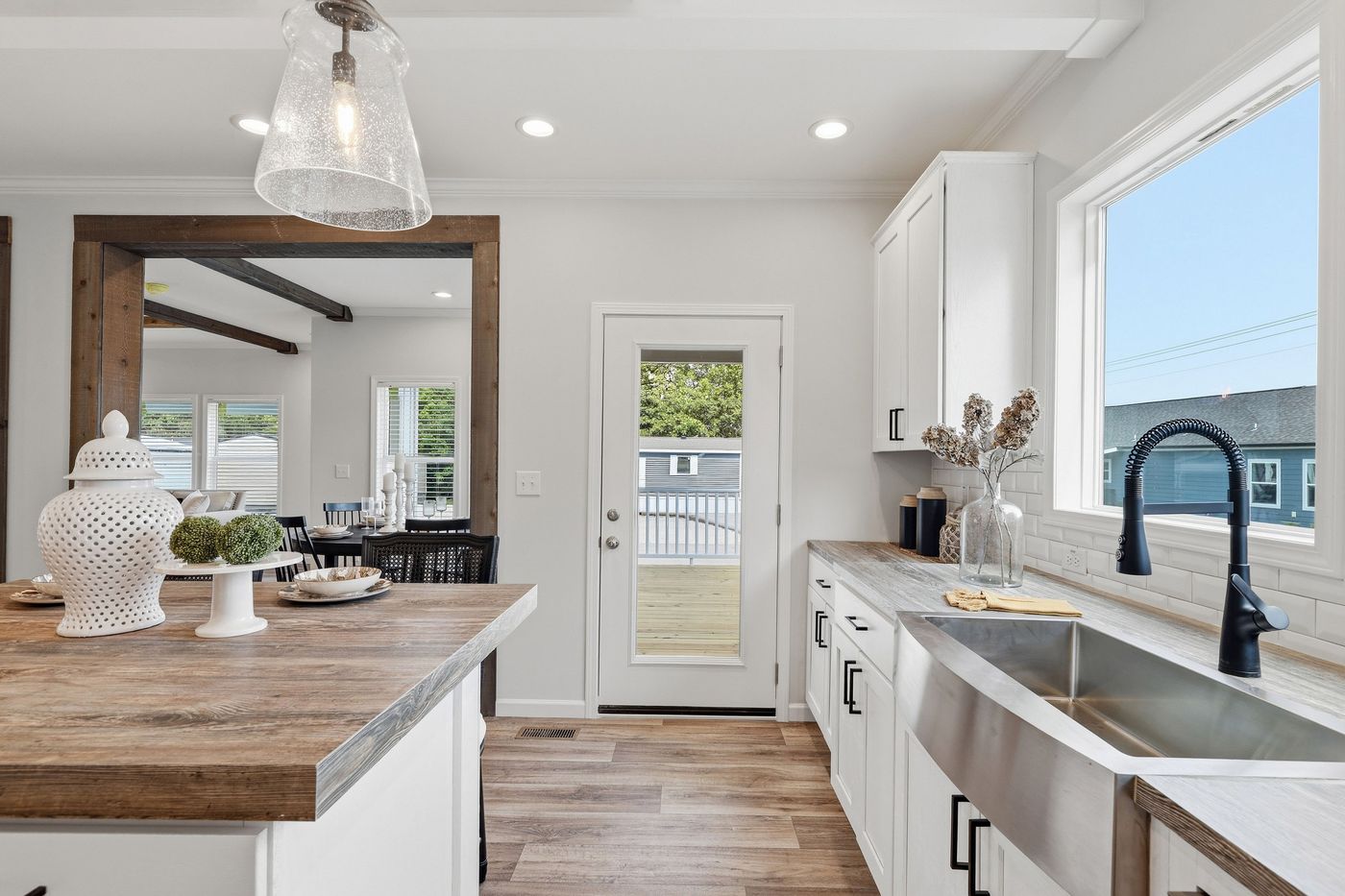 The SOUTHERN CHARM Exterior. This Manufactured Mobile Home features 3 bedrooms and 2 baths.