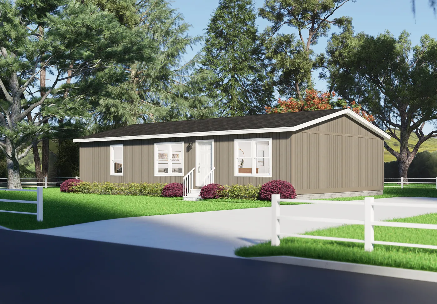 The 5030 IMAGINE Exterior. This Manufactured Mobile Home features 2 bedrooms and 2 baths.