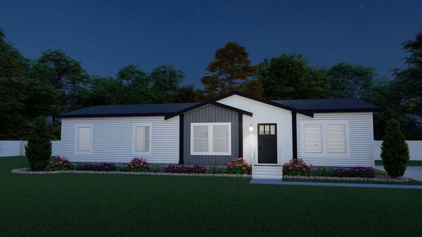 The ANATOLIA Exterior. This Manufactured Mobile Home features 3 bedrooms and 2 baths.