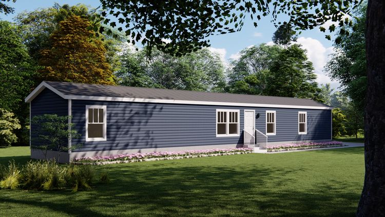 The 4206 "SURFSIDE" 7616 Exterior. This Manufactured Mobile Home features 3 bedrooms and 2 baths.