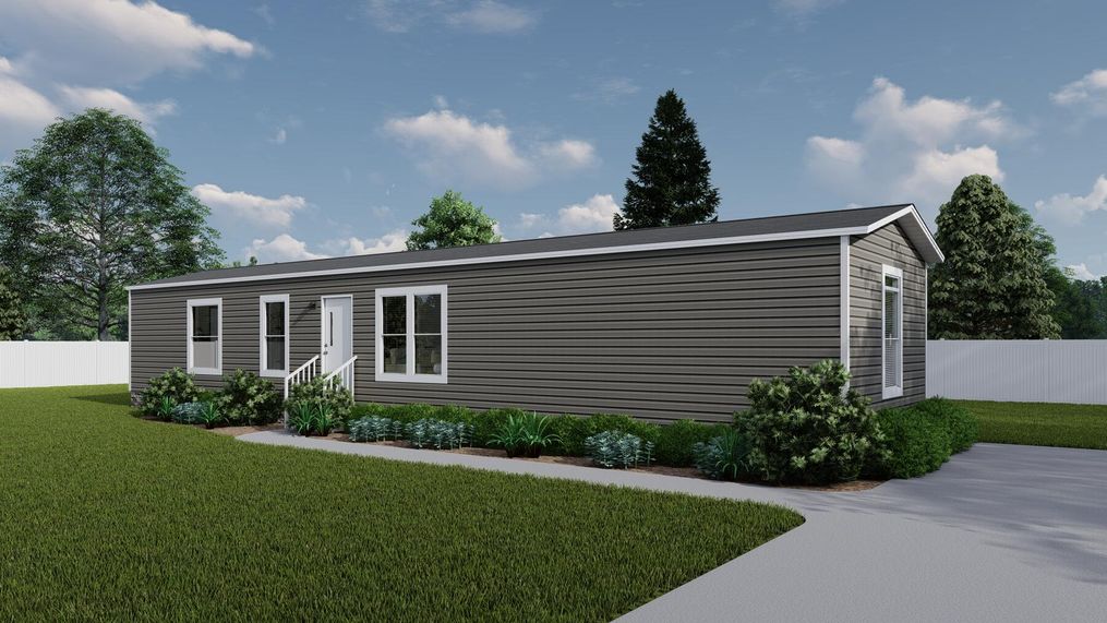The BREEZE 16602A Exterior. This Manufactured Mobile Home features 2 bedrooms and 2 baths.