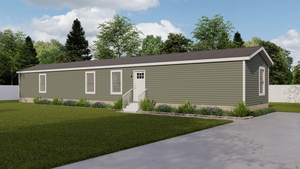 The 7616-4710 THE PULSE Exterior. This Manufactured Mobile Home features 3 bedrooms and 2 baths.