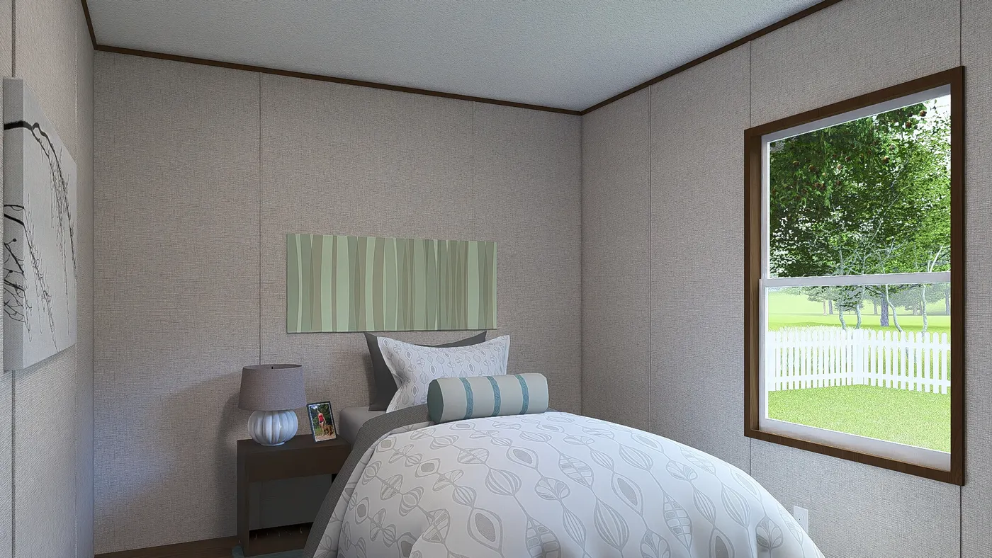 The ELM Exterior. This Manufactured Mobile Home features 2 bedrooms and 1 bath.