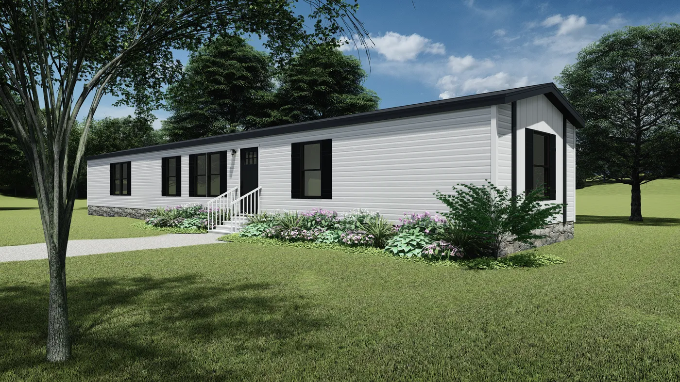 The CONCORD Exterior. This Manufactured Mobile Home features 3 bedrooms and 2 baths.