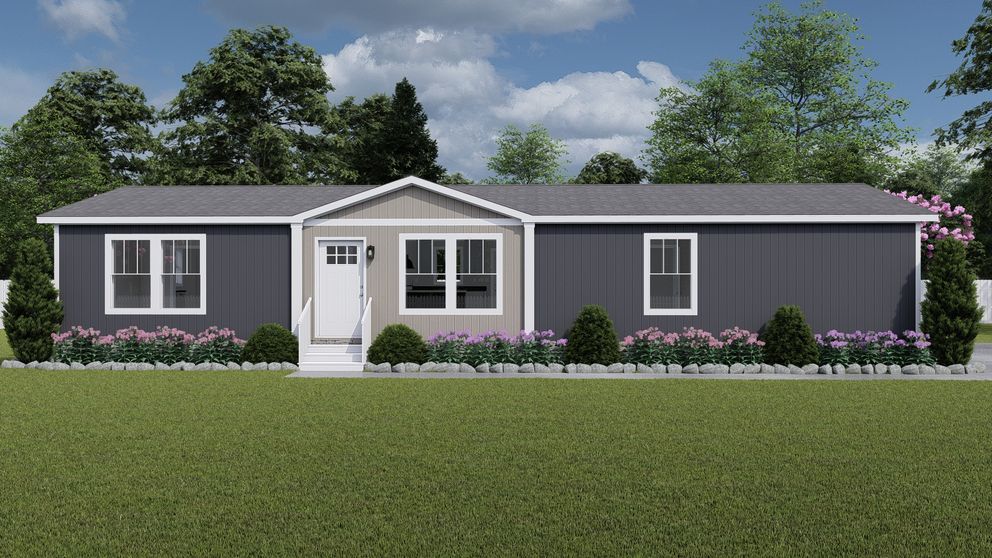 The BROWN EYED GIRL Exterior. This Manufactured Mobile Home features 4 bedrooms and 2 baths.