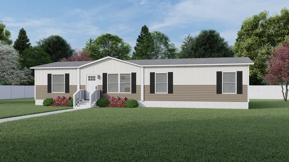 The BOONE Exterior. This Manufactured Mobile Home features 4 bedrooms and 2 baths.
