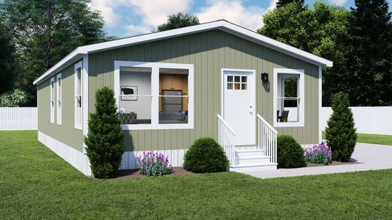 The TEM2444-2A RISING SUN Exterior. This Manufactured Mobile Home features 2 bedrooms and 2 baths.