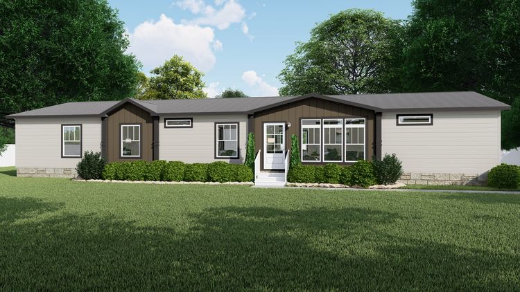 The THE MONTERREY Exterior. This Manufactured Mobile Home features 4 bedrooms and 3 baths.