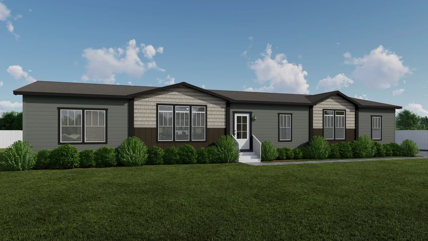 The THE ATLAS Exterior. This Manufactured Mobile Home features 4 bedrooms and 3 baths.