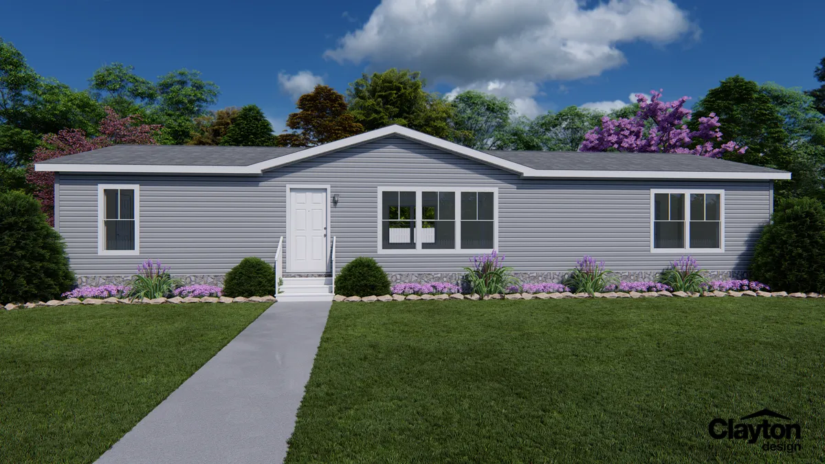 The LEGEND 376 Exterior. This Manufactured Mobile Home features 3 bedrooms and 2 baths.