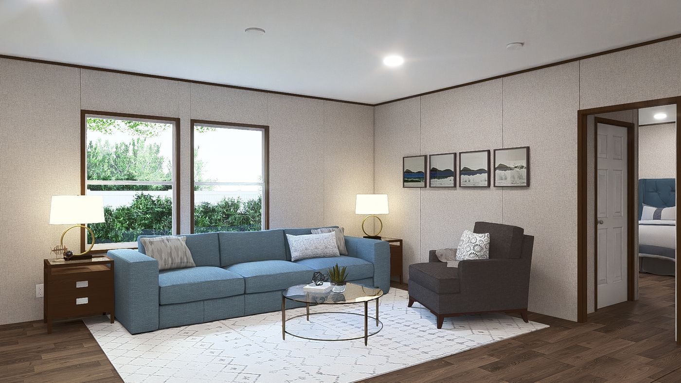 The MAPLE Exterior. This Manufactured Mobile Home features 3 bedrooms and 2 baths.