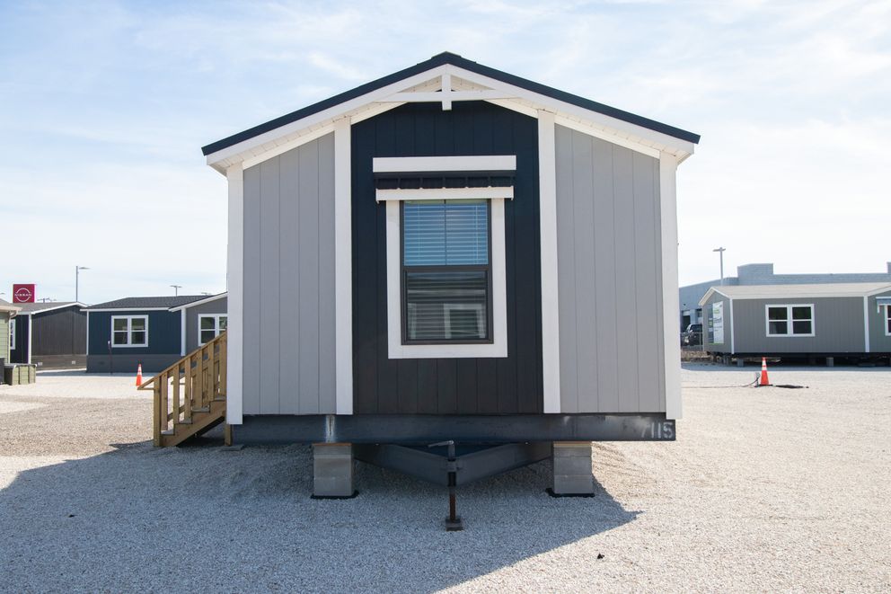 The LEVI Exterior. This Manufactured Mobile Home features 2 bedrooms and 2 baths.
