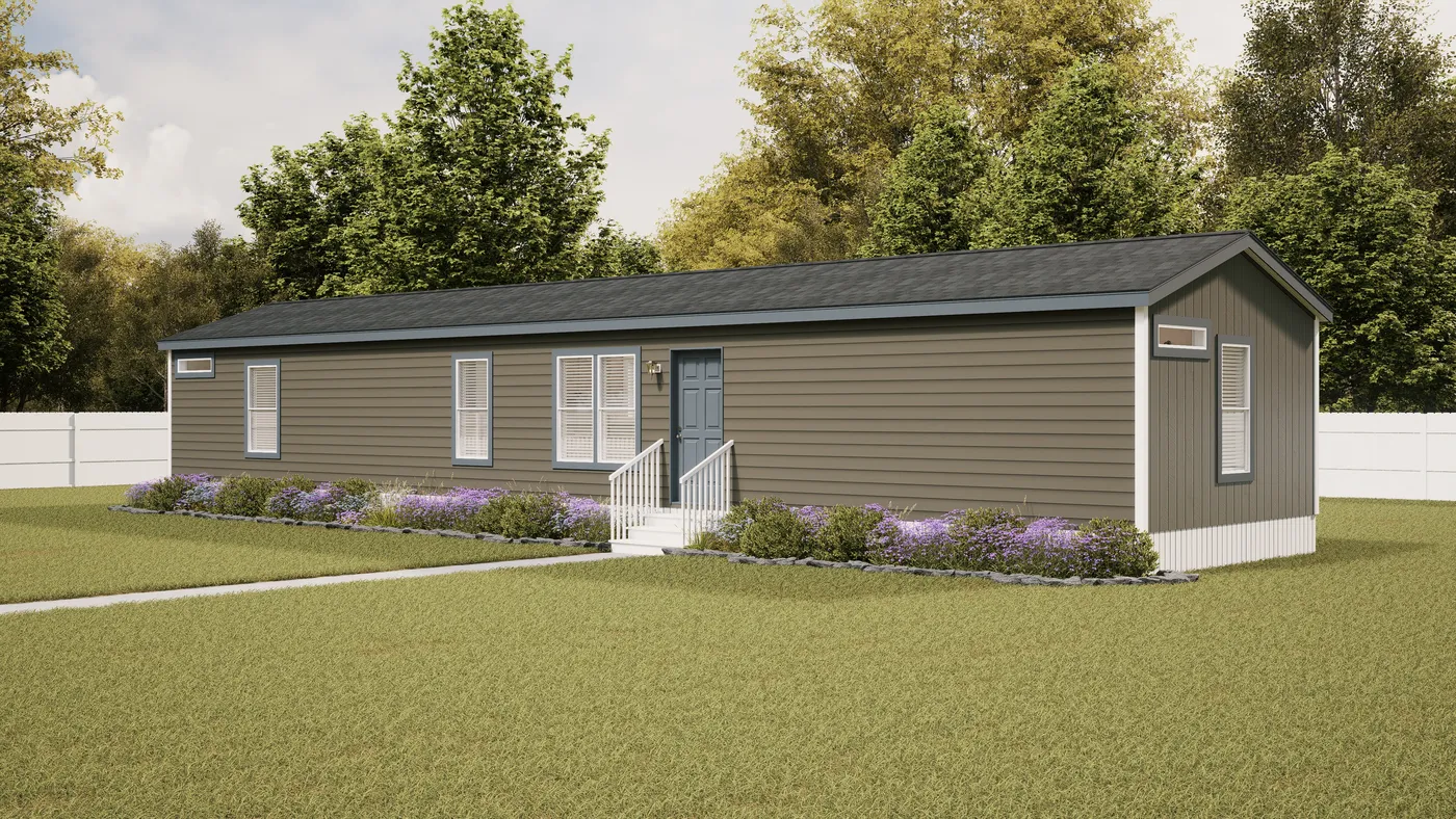 The DRM661N 1566' DREAM Exterior. This Manufactured Mobile Home features 3 bedrooms and 2 baths.