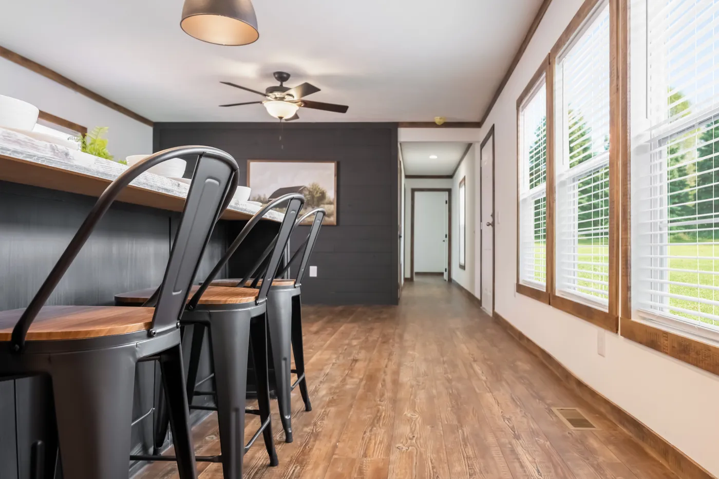 The THE HALSEY Exterior. This Manufactured Mobile Home features 3 bedrooms and 2 baths.