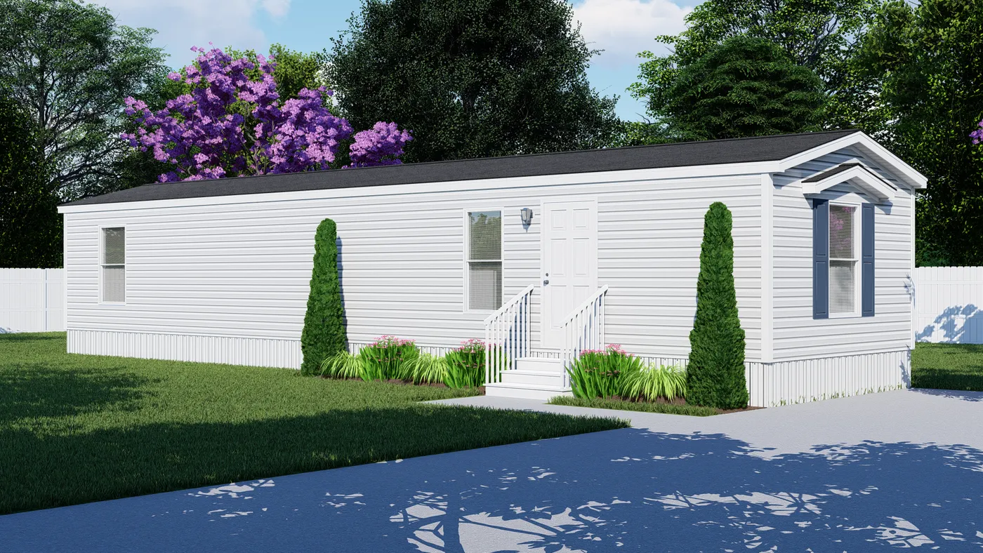 The ONYX 52 Exterior. This Manufactured Mobile Home features 2 bedrooms and 2 baths.