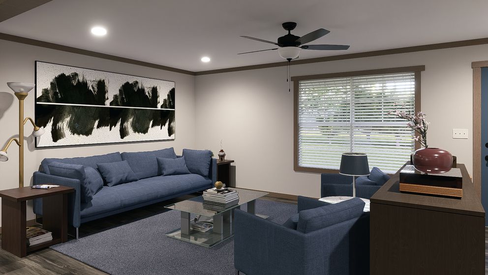 The TINSLEY Exterior. This Manufactured Mobile Home features 4 bedrooms and 2 baths.