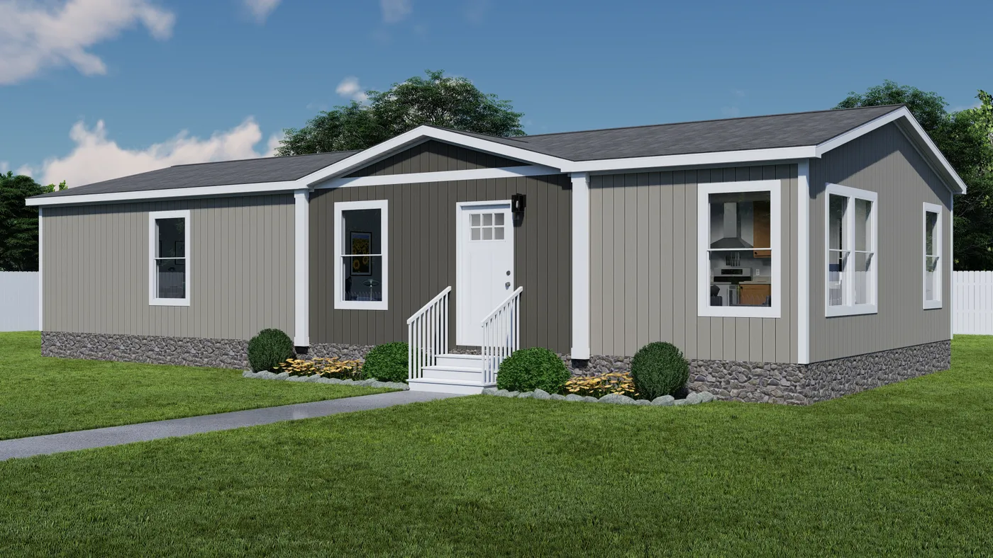 The CMH TEM2452-3A AFRICA Exterior. This Manufactured Mobile Home features 3 bedrooms and 2 baths.