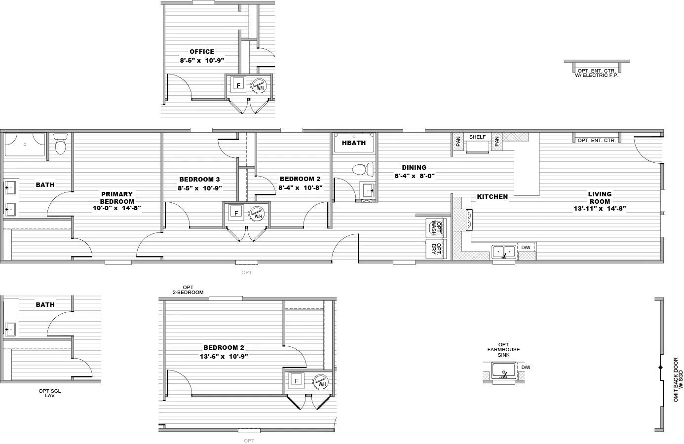 The ROCKY VALLEY Exterior. This Manufactured Mobile Home features 3 bedrooms and 2 baths.