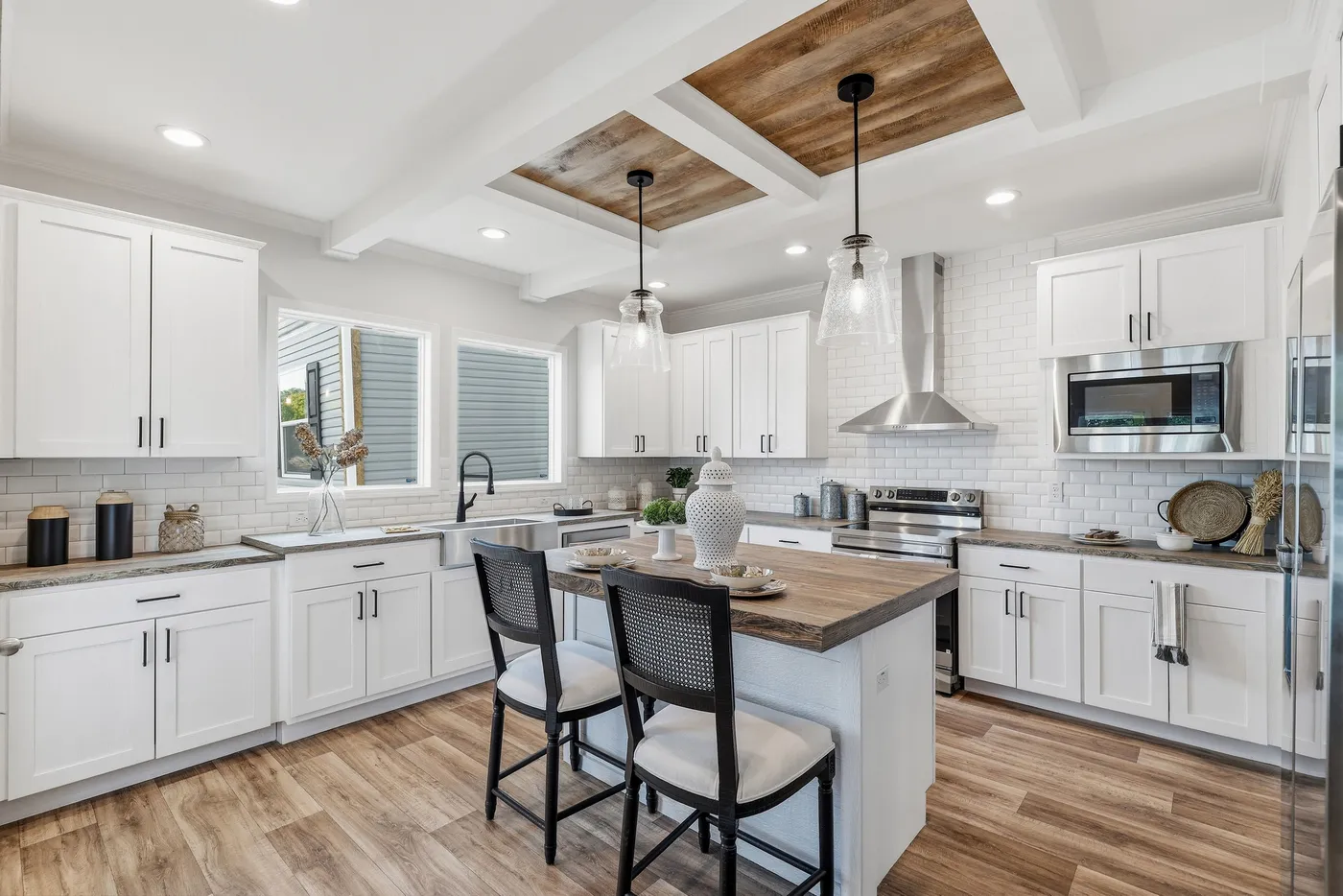 The SOUTHERN CHARM Exterior. This Manufactured Mobile Home features 3 bedrooms and 2 baths.