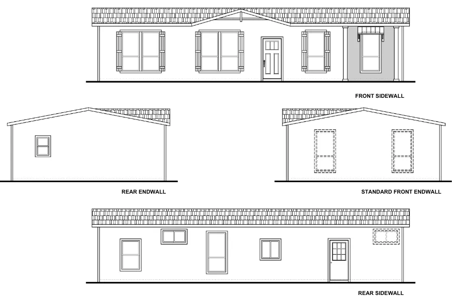 The TRAIN Exterior. This Manufactured Mobile Home features 4 bedrooms and 2 baths.