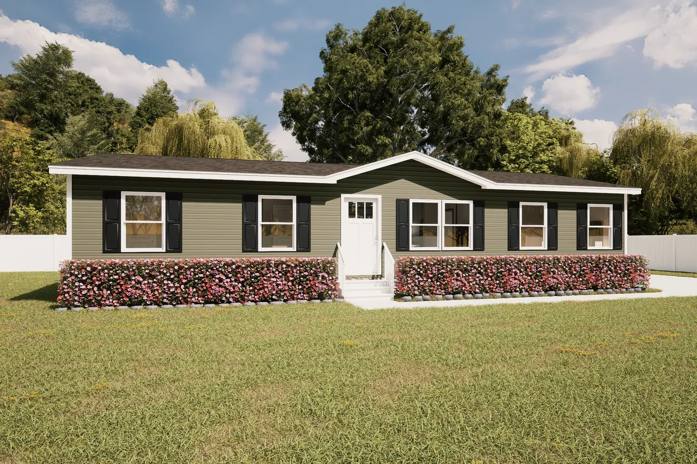 The ULTRA FLEX Exterior. This Manufactured Mobile Home features 3 bedrooms and 2 baths.