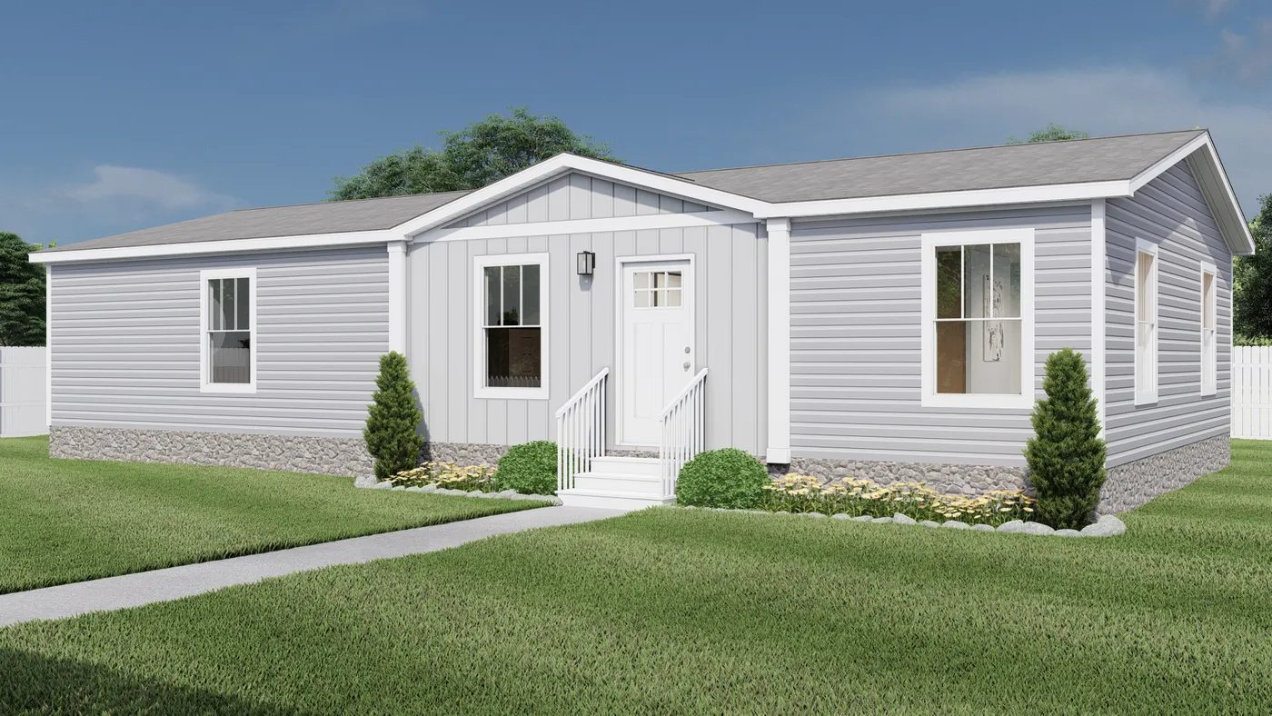 The FREE BIRD 5228-32-1 Exterior. This Manufactured Mobile Home features 3 bedrooms and 2 baths.
