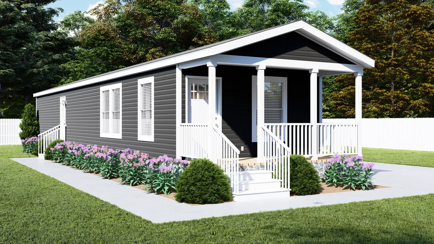 The 6616-4772P THE PULSE Exterior. This Manufactured Mobile Home features 2 bedrooms and 2 baths.