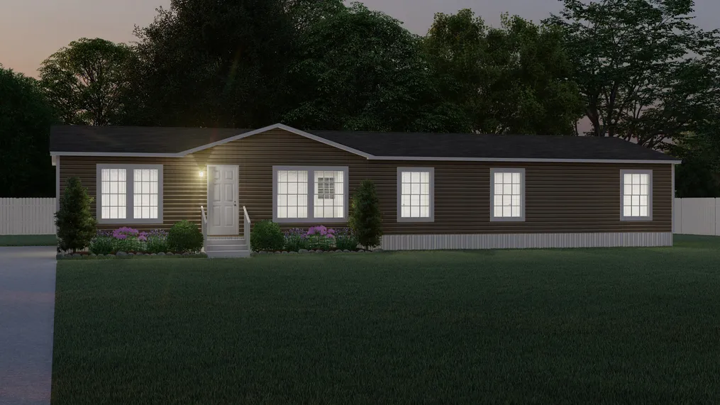 The THE TYRA Exterior. This Manufactured Mobile Home features 4 bedrooms and 2 baths.