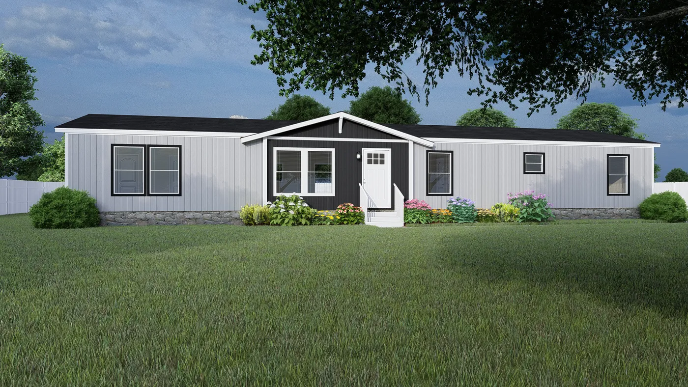 The EL SUENO BREEZE Exterior. This Manufactured Mobile Home features 4 bedrooms and 2 baths.