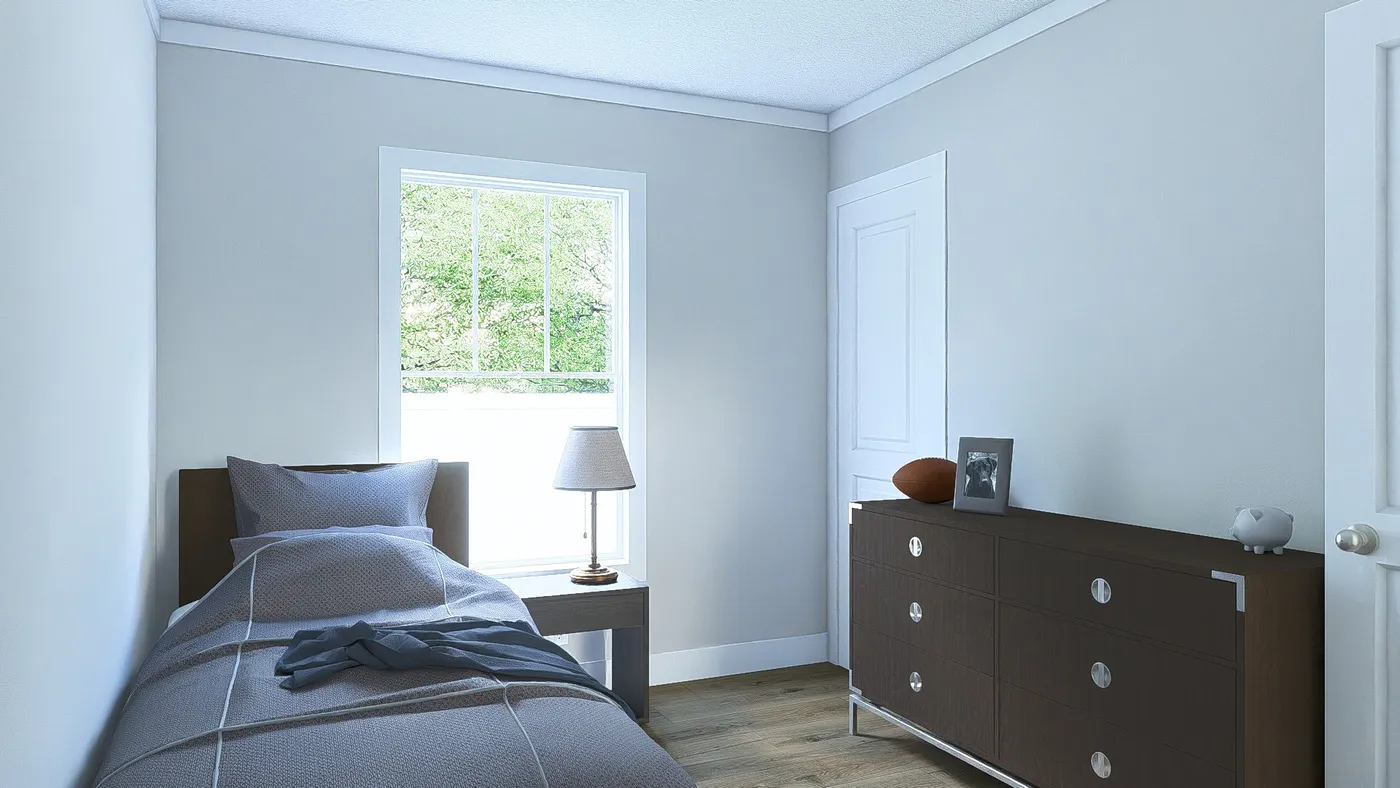 The RHYTHM NATION Exterior. This Manufactured Mobile Home features 3 bedrooms and 2 baths.