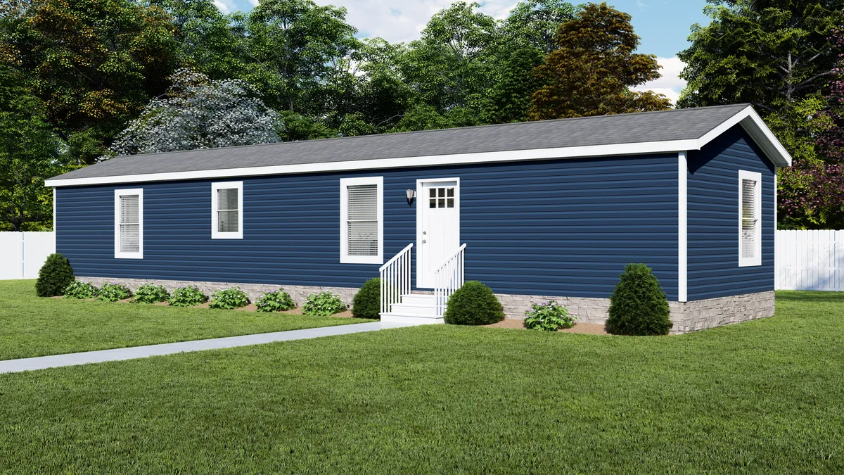 The 6016-4711 THE PULSE Exterior. This Manufactured Mobile Home features 2 bedrooms and 2 baths.