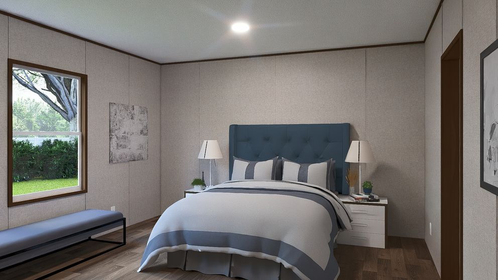 The SYCAMORE Exterior. This Manufactured Mobile Home features 4 bedrooms and 2 baths.