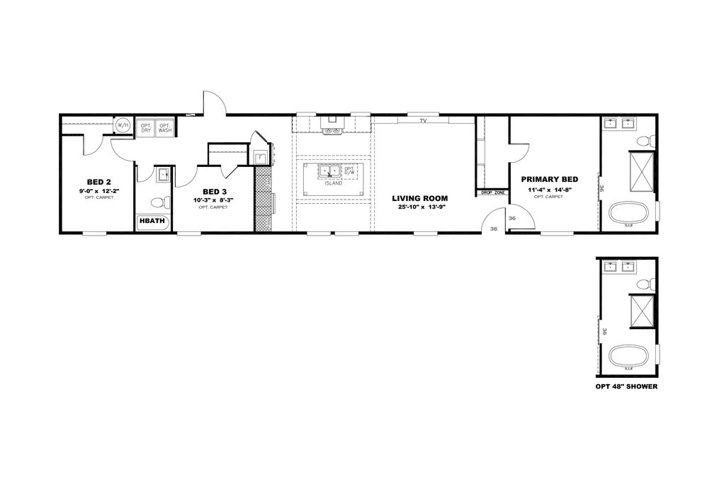 The PLATINUM ANNIVERSARY Exterior. This Manufactured Mobile Home features 3 bedrooms and 2 baths.