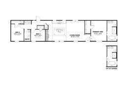 The PLATINUM ANNIVERSARY Exterior. This Manufactured Mobile Home features 3 bedrooms and 2 baths.