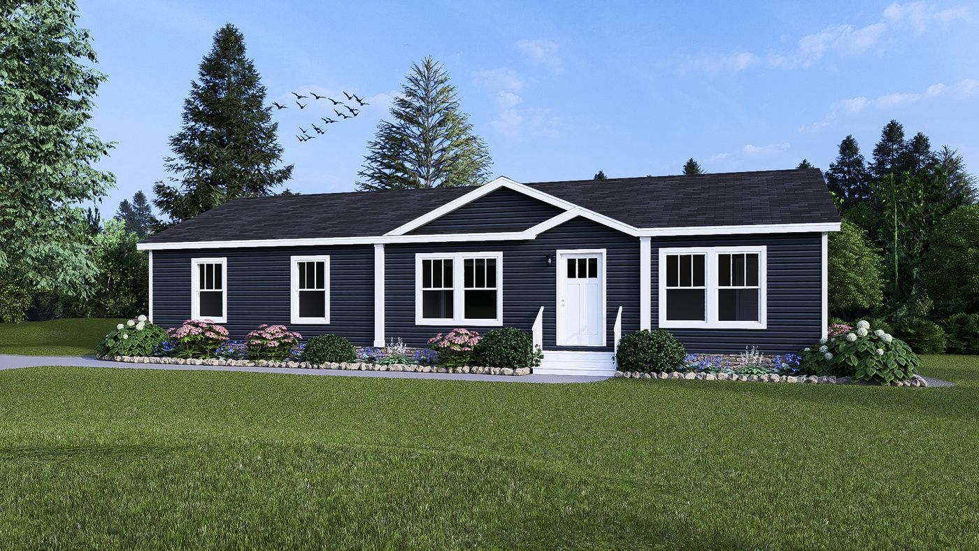 The BELVEDERE BLVD 5628-MS065 SECT Exterior. This Manufactured Mobile Home features 3 bedrooms and 2 baths.