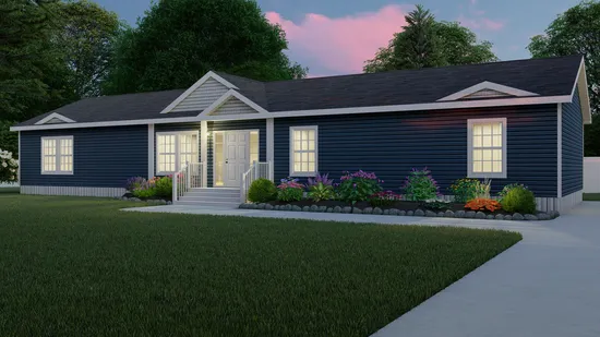 The KENNESAW ELITE Exterior. This Manufactured Mobile Home features 4 bedrooms and 2 baths.
