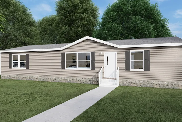 The THRILL Exterior. This Manufactured Mobile Home features 3 bedrooms and 2 baths.