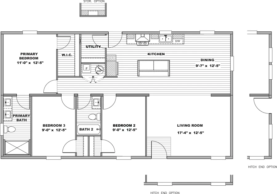 The ARIA Exterior. This Manufactured Mobile Home features 3 bedrooms and 2 baths.