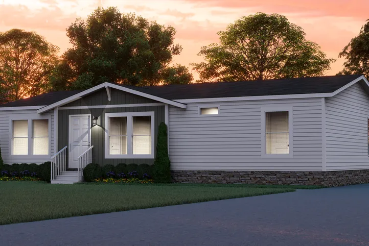 The THE RENEGADE Exterior. This Manufactured Mobile Home features 3 bedrooms and 2 baths.