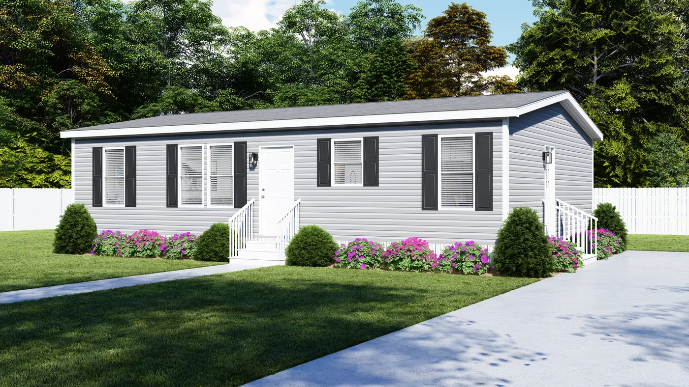 The HARTFORD Exterior. This Manufactured Mobile Home features 3 bedrooms and 2 baths.