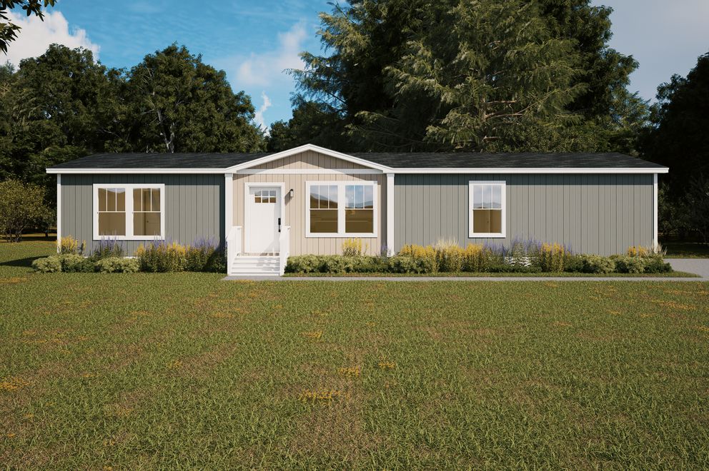 The FORTE Exterior. This Manufactured Mobile Home features 4 bedrooms and 2 baths.