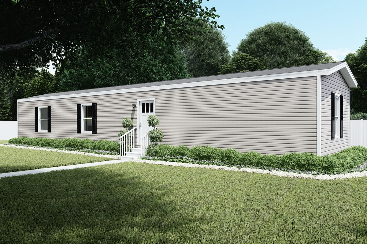 The INTUITION Exterior. This Manufactured Mobile Home features 3 bedrooms and 2 baths.
